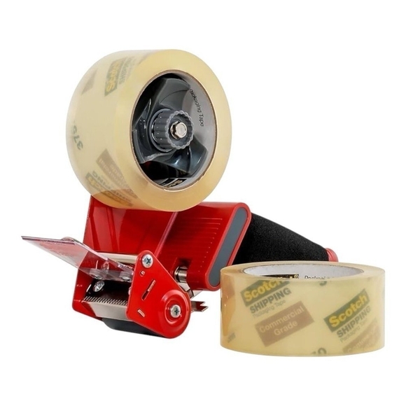 Scotch Holder 3M Red Packaging Tape Gun Scotch Dispenser Foam Grip Scotch Gun - Picture 1 of 6